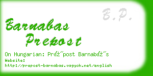 barnabas prepost business card